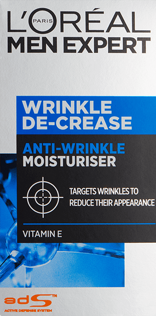 Krem do twarzy dla mężczyzn L'Oreal Paris Men Expert Wrinkle De-Crease 50 ml (3600520301624) - Zdjęcie 1 Krem do twarzy dla mężczyzn L'Oreal Paris Men Expert Wrinkle De-Crease 50 ml (3600520301624) - obraz 1