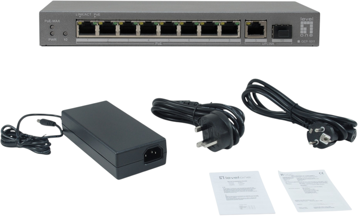 Комутатор LevelOne GEP-1011 Сірий (GEP-1011) - зображення 6