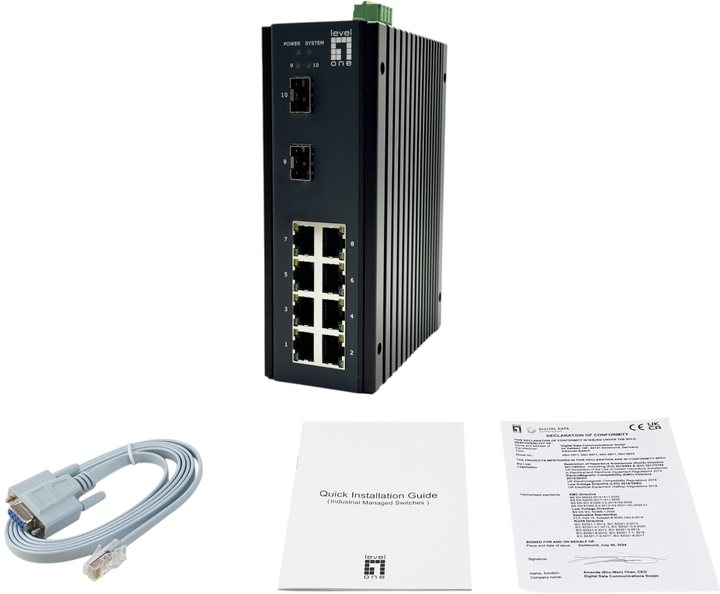 Промисловий комутатор LevelOne IGU-1071 Чорний (IGU-1071) - зображення 4