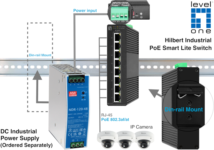 Промисловий комутатор LevelOne Hilbert IGS-2108P Чорний (IGS-2108P) - зображення 5