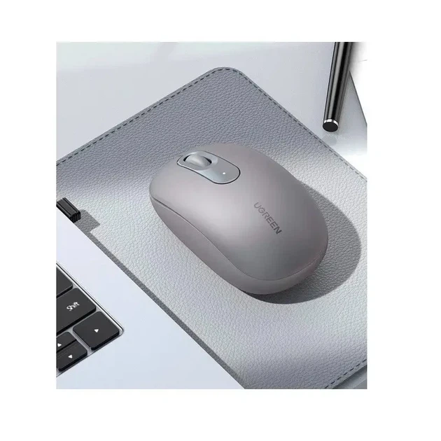 Беспроводная мышь UGREEN MU105, 2.4G, эргономичная, зеленая, USB Сірий - Фото 7 Беспроводная мышь UGREEN MU105, 2.4G, эргономичная, зеленая, USB Сірий - изображение 7