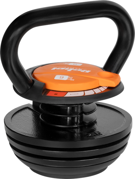 Гиря чавунна автоматична регульована Rebel Active 9 кг RBA-2324-9 (5901890111560) - зображення 4
