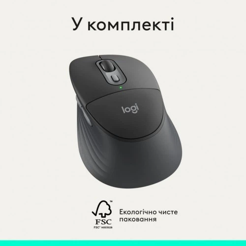 Мышка Logitech Signature Comfort Plus M850L Wireless/USB-C for Business Graphite (910-007704) Logitech 910-007704 1068431 - изображение 12