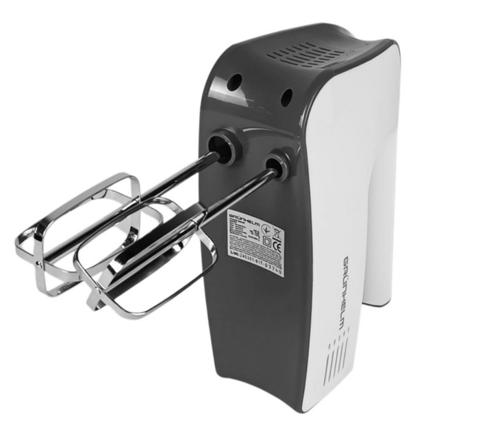 Миксер ручной кухонный Grunhelm GRM617 300 Вт 5 скоростей с насадками для взбивания и замешивания теста - изображение 3