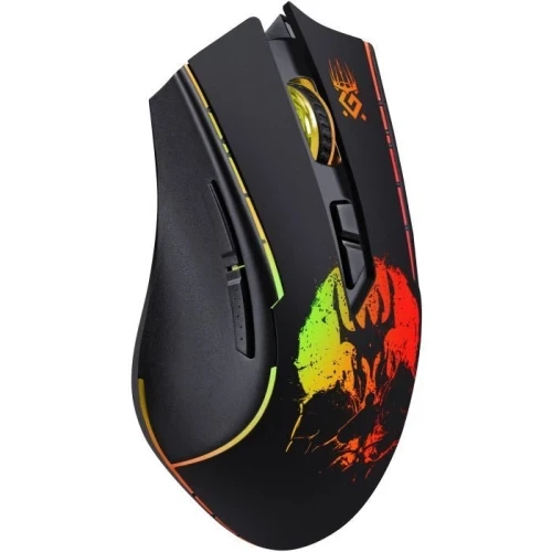 Миша бездротова Defender Kronos GM-695, Black, 2.4GHz/USB, оптична, 1000 - 1600 dpi, RGB підсвічування, 7 кнопок, 400 mAh, радіус дії до 10 м, кабель 0.8 м (52695) - изображение 4
