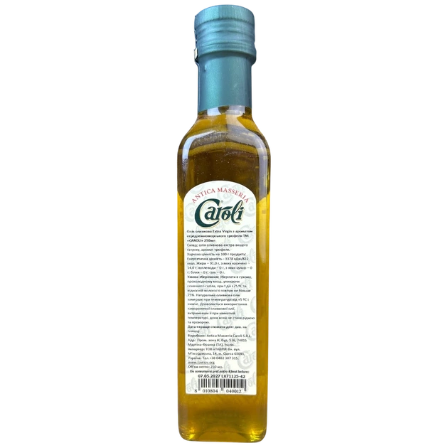 Олія оливкова Caroli Extra Vergine Трюфель 250 мл И012 - Фото 2 Олія оливкова Caroli Extra Vergine Трюфель 250 мл И012 - зображення 2