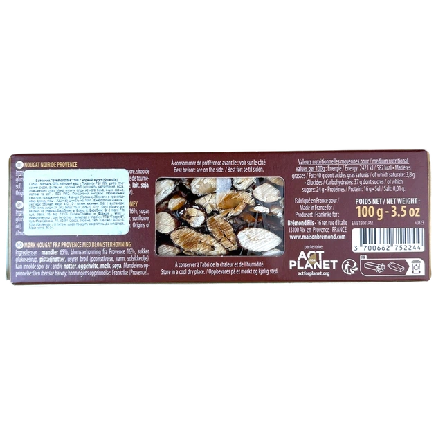 Батончик Bremond fils чорний нугат 100 г - изображение 2