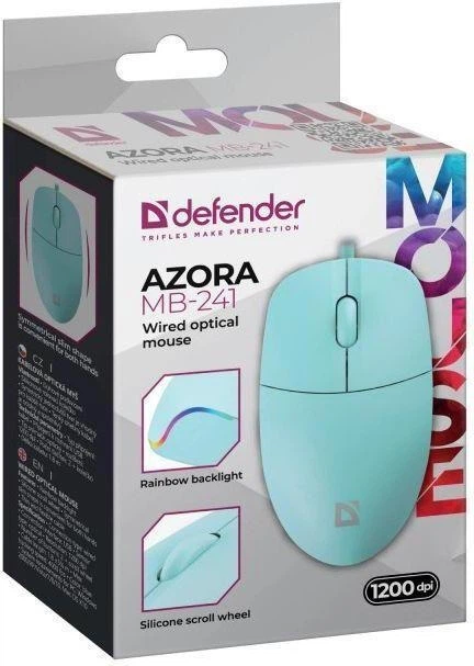 Компьютерная мышь Defender Azora MB-241 оптическая 1200 dpi USB синяя (52243) - изображение 5