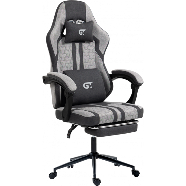 Геймерское кресло GT Racer X-2337 Fabric Gray - Фото 4 Геймерское кресло GT Racer X-2337 Fabric Gray - изображение 4