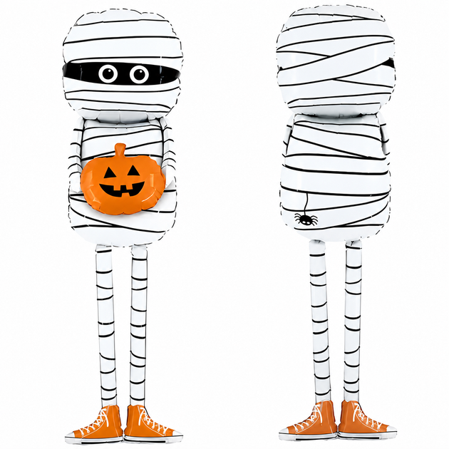 Фольгированный Шар Двусторонний Стоячая Мумия С Тыквой 125x200см (49") Halloween - Фото 1 Фольгированный Шар Двусторонний Стоячая Мумия С Тыквой 125x200см (49") Halloween - изображение 1