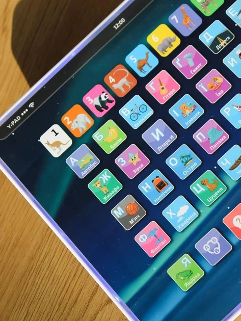 Дитячий інтерактивний планшет WToys (озвучка українською): алфавіт, логічні загадки, скоромовки та музика - изображение 4