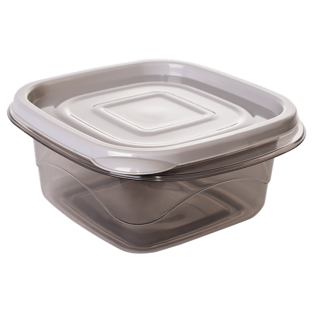Контейнер для харчових продуктів Омега квадратний 0,45 л Aleana коричневий прозорий/какао 168010 - Фото 1 Контейнер для харчових продуктів Омега квадратний 0,45 л Aleana коричневий прозорий/какао 168010 - изображение 1