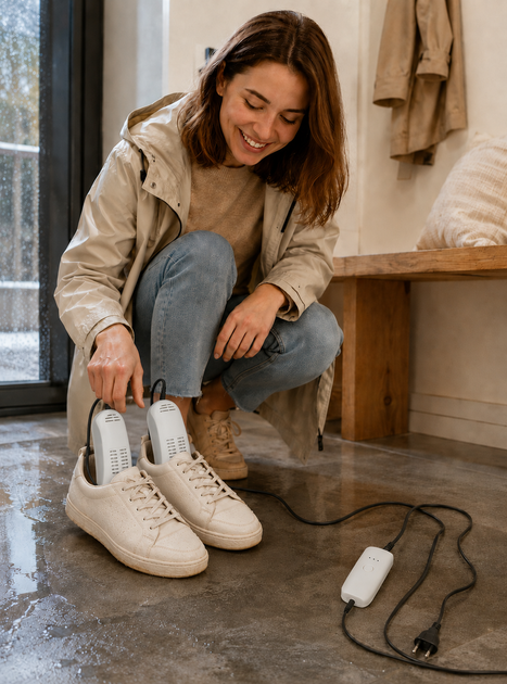 Сушка сушилка для обуви с ультрафиолетом от сети с таймером электросушарка обувная электрическая противогрибковая OnePro 74162 - Фото 10 Сушка сушилка для обуви с ультрафиолетом от сети с таймером электросушарка обувная электрическая противогрибковая OnePro 74162 - изображение 10