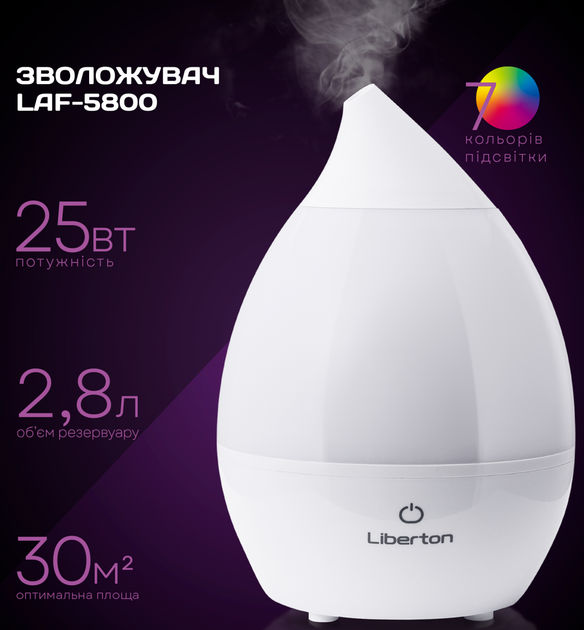 Ультразвуковой влажнитель воздуха Liberton LAH-5800 - изображение 3