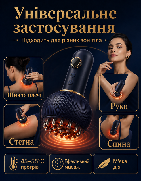 Антицеллюлитный массажер для тела шеи с прогревом массаж для спины беспроводной массажер для спины антистресс портативный - изображение 3
