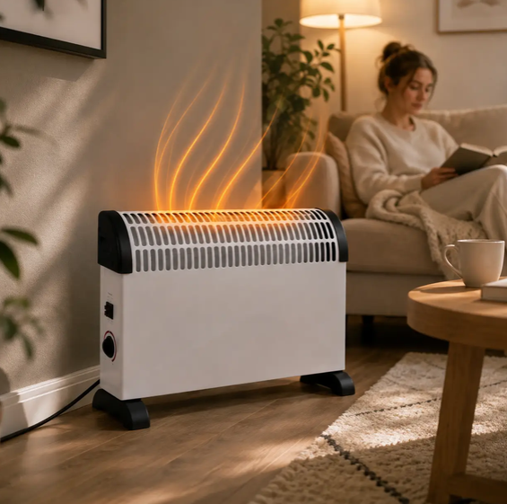 Обогреватель Domotec MS-5904 электрический 2000 Вт для комнаты конвектор 23 м² с терморегулятором отопительный прибор 3 механических режима для частного дома спальни офиса - изображение 6
