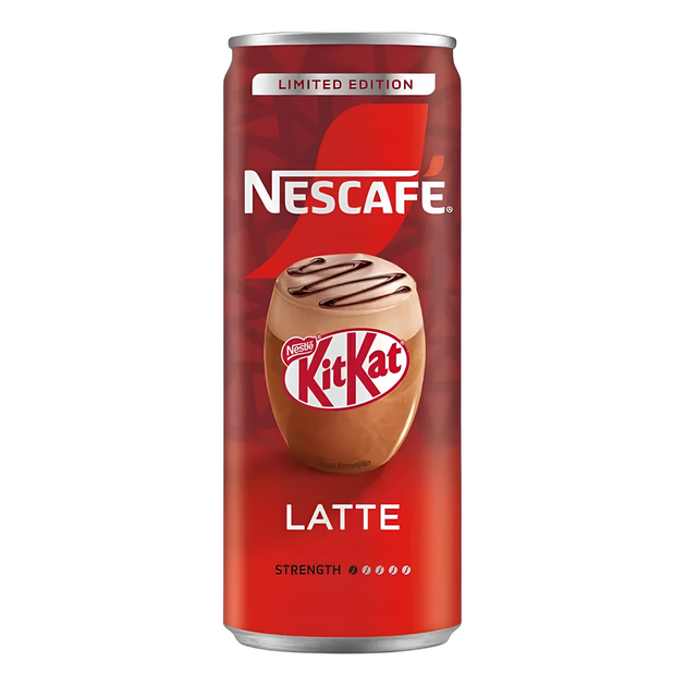 Молочный кофейный напиток Nescafé KitKat Limited Edition Latte 220 мл - Фото 1 Молочный кофейный напиток Nescafé KitKat Limited Edition Latte 220 мл - изображение 1
