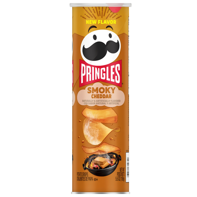 Чипсы Pringles Smoky Cheddar со вкусом копчёного сыра Чеддер 156 г - Фото 1 Чипсы Pringles Smoky Cheddar со вкусом копчёного сыра Чеддер 156 г - изображение 1