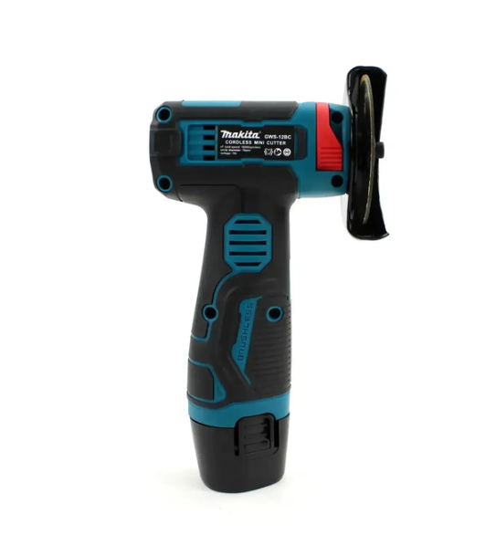 Угловая шлифмашина Makita GWS-12BC-18V 19500 об мин аккумуляторная КШМ 18 В болгарка 2 А·ч компактная 75 мм для металла профиля заготовок шлифовка зачистка строительных ремонтных монтажных работ 2 батареи кейс - изображение 6