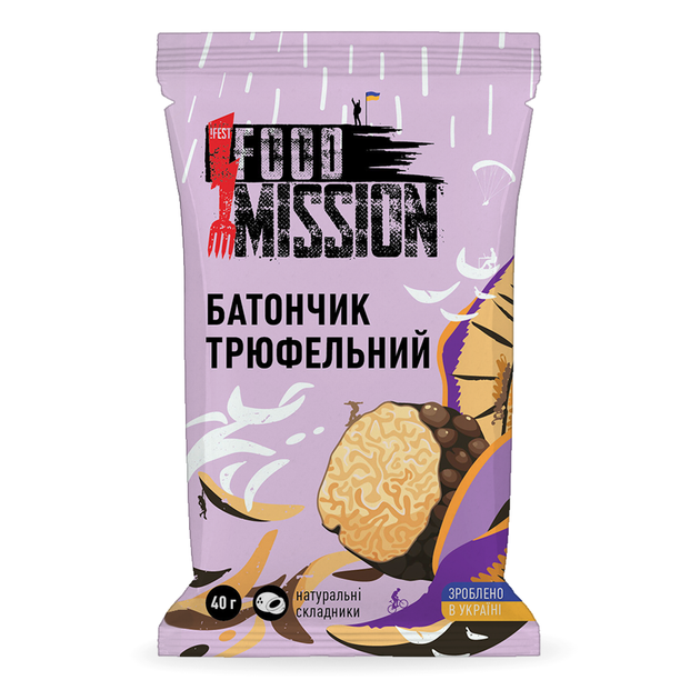 Батончик трюфельний Food Mission - Фото 1 Батончик трюфельний Food Mission - изображение 1