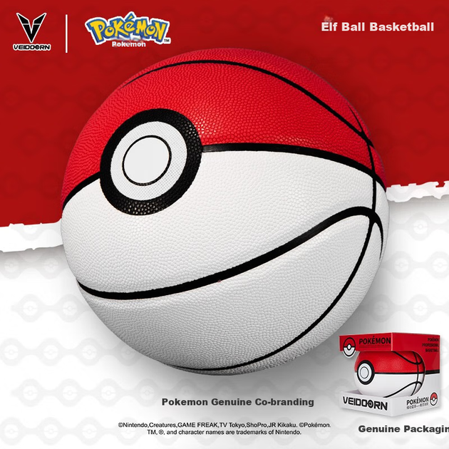 М'яч баскетбольний VEIDOORN Pokemon Size 7 червоно-білий - Фото 3 М'яч баскетбольний VEIDOORN Pokemon Size 7 червоно-білий - зображення 3