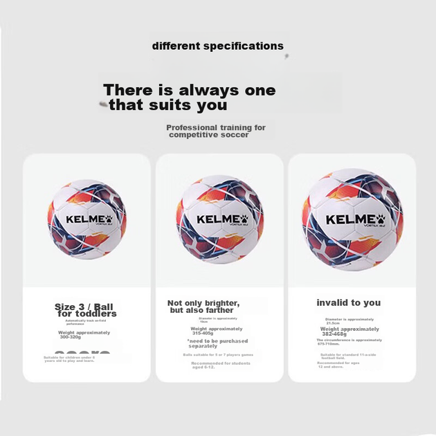 Мяч футбольный KELME Size 4 Бело-красный - изображение 2