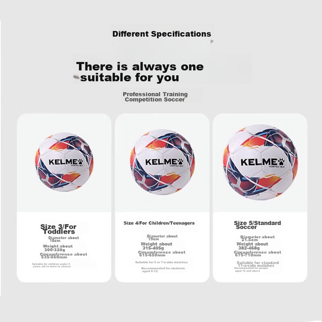 Мяч футбольный KELME Size 5 Бело-красный - изображение 2