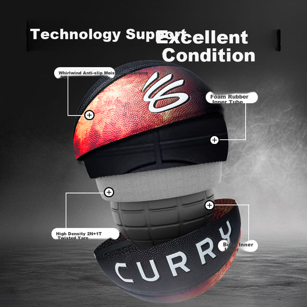 Мяч баскетбольный Under Armour Curry Co/Branded Edition Size 7 - изображение 3