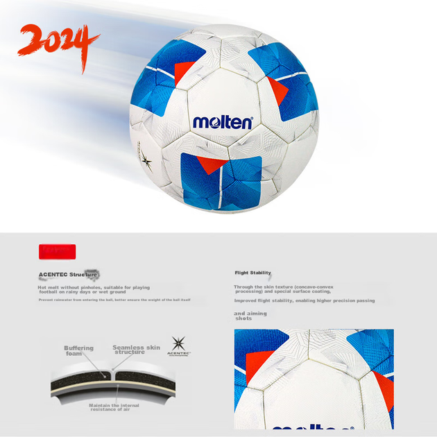 М'яч футбольний Molten F5N5000 Size 5 - зображення 3