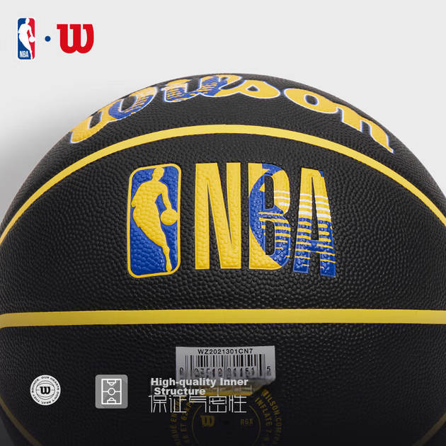 М'яч баскетбольний Wilson NBA Team Premier Golden State Warriors Size 7 Чорний - зображення 6
