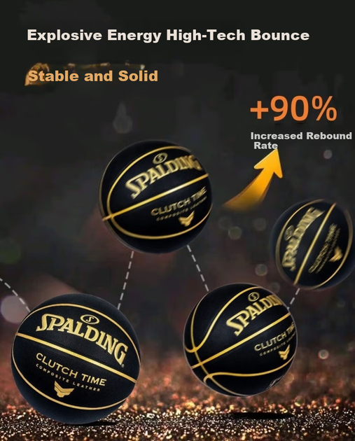 М'яч баскетбольний SPALDING 77-995Y поліуретан Size 7 - Фото 3 М'яч баскетбольний SPALDING 77-995Y поліуретан Size 7 - зображення 3