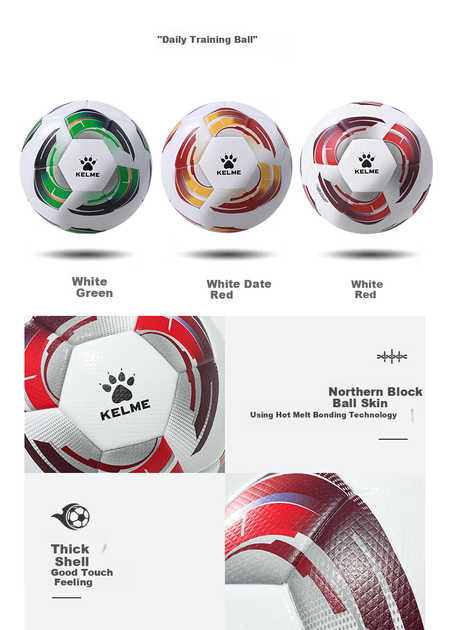 Мяч футбольный KELME VORTEXAC Wind Fire Wheel Size 5 Бело-зеленый - Фото 6 Мяч футбольный KELME VORTEXAC Wind Fire Wheel Size 5 Бело-зеленый - изображение 6