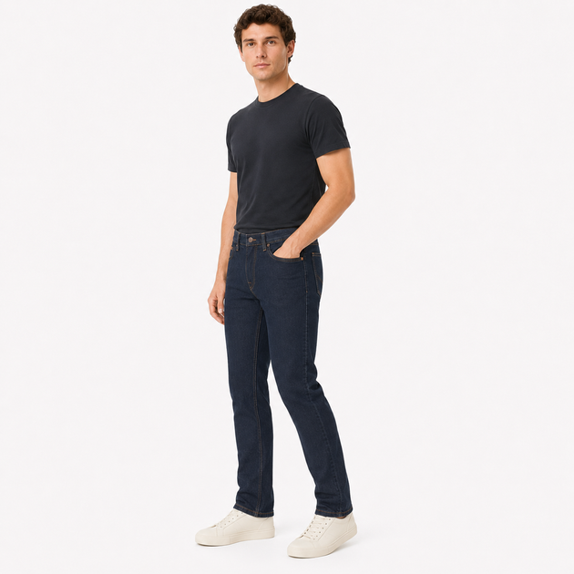 Джинсы Wrangler Regular мужские прямого кроя,38 Темно-синий - изображение 7