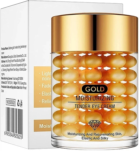 Увлажняющий и омолаживающий крем под глаза с 24К золотом Sadoer Gold Moisturizing Tender Eye Cream, 60 г (6925346323221) - изображение 2