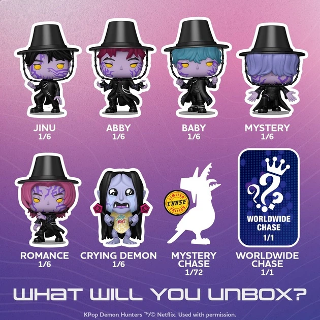 Zestaw figurek niespodzianek Funko POP! Mystery: KPop Demon Hunters 10 cm 6 szt 96235 (889698962353) - obraz 4