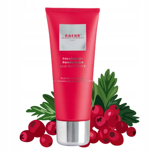 Крем для рук Baehr Cranberry Handcreme з екстрактом журавлини та сечовиною, 30 мл - зображення 3