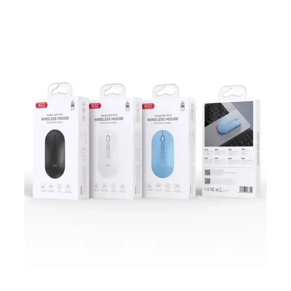 Компютерна мишка XO M13 Tri-mode Bluetooth Wireless Silent Mouse, Білий - Фото 2 Компютерна мишка XO M13 Tri-mode Bluetooth Wireless Silent Mouse, Білий - изображение 2