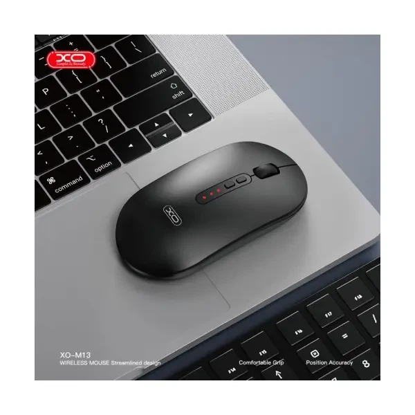 Компютерна мишка XO M13 Tri-mode Bluetooth Wireless Silent Mouse, Чорний - Фото 5 Компютерна мишка XO M13 Tri-mode Bluetooth Wireless Silent Mouse, Чорний - изображение 5
