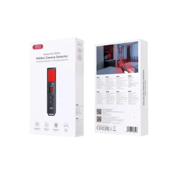 Портативний детектор жучків XO CRP03 Display-Equipped Smart Detector, Чорний - зображення 2