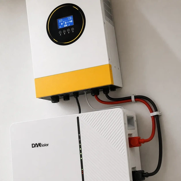 Комплект резервного питания гибридный солнечный инвертор Anenji 11 кВт 48 В Wi-Fi 2 MPPT работа от сети + аккумулятор DAH Solar 5.12 кВт LiFePO4 со smart BMS Bluetooth и Wi-Fi 6000 циклов литий железо фосфатный система ИБП Ups для дома и квартиры - изображение 4