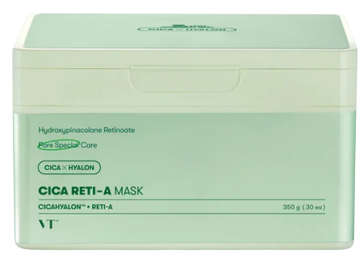 Zestaw maseczek z tkaniny VT Cosmetics Cica Reti-A Mask, 30 szt. (8809695678028) - Zdjęcie 2 Zestaw maseczek z tkaniny VT Cosmetics Cica Reti-A Mask, 30 szt. (8809695678028) - obraz 2
