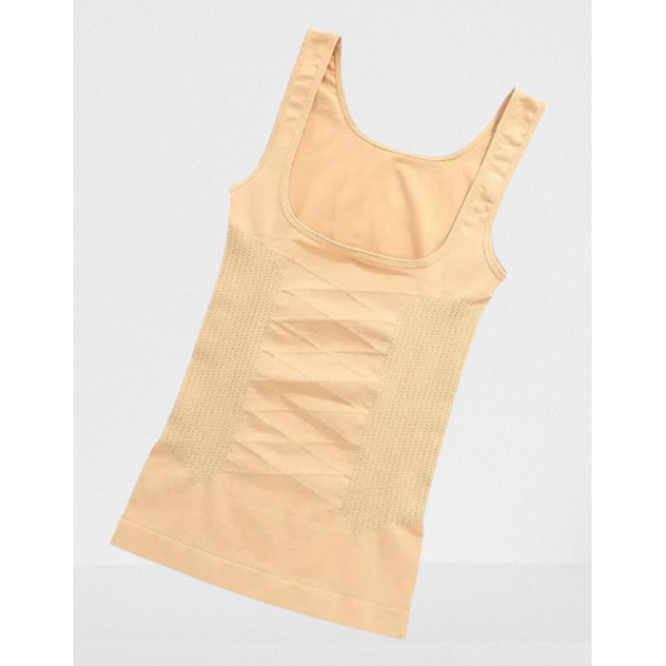 Стягуюча, коррегуюча майка Mommy Bag Бежева M/L - Фото 1 Стягуюча, коррегуюча майка Mommy Bag Бежева M/L - изображение 1