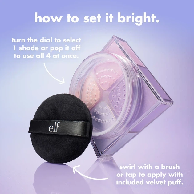 Пудра e.l.f. Сosmetics "Light" Set It Bright Powder Quad - зображення 8