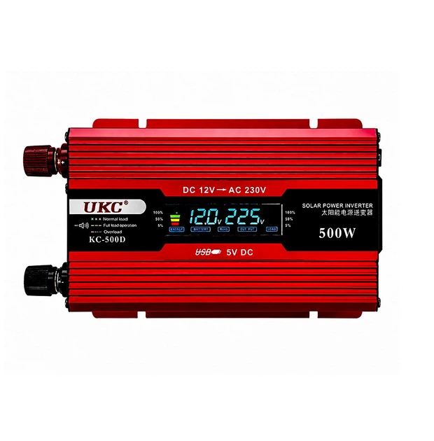 Инвертор UKC KC-500D 500W 12В-220В с дисплеем - изображение 2