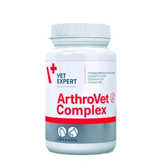 Пищевая добавка для кошек и собак Vet Expert ArthroVet Complex (для хрящей и суставов) - 60 шт - Фото 1 Пищевая добавка для кошек и собак Vet Expert ArthroVet Complex (для хрящей и суставов) - 60 шт - изображение 1