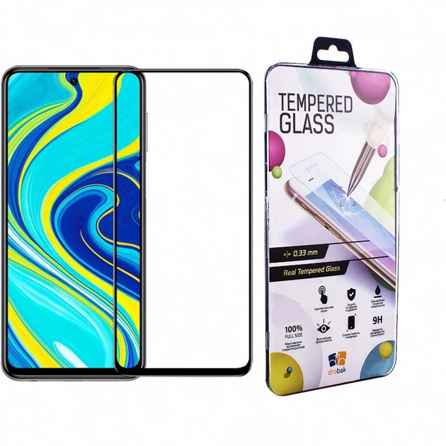 Стекло защитное Drobak Xiaomi Redmi Note 9 (Black) (121281) - Фото 1 Стекло защитное Drobak Xiaomi Redmi Note 9 (Black) (121281) - изображение 1