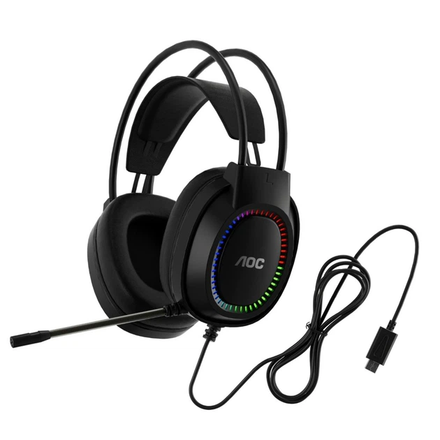 Навушники AOC ACG2500BK RGB Black (ACG2500BK/00) - Фото 1 Навушники AOC ACG2500BK RGB Black (ACG2500BK/00) - зображення 1