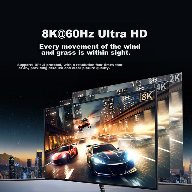 Кабель Ugreen USB Type-C - DisplayPort 1.4 8K@60Hz 2 м (25158) - изображение 2