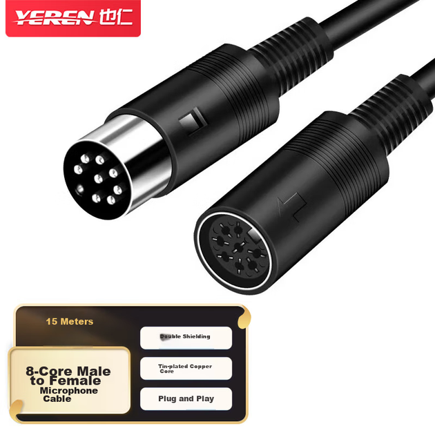 Мікрофонний кабель Yeren YR-SL815 8-контактний 15 м - зображення 4