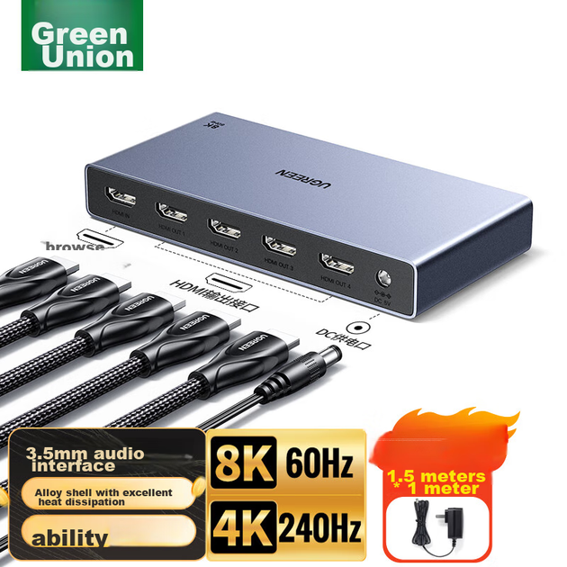 Разветвитель видеосигнала UGREEN HDMI 2.1 1-в-4 (25858) - изображение 4